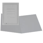 Cartellina semplice con stampa - 145 gr - 25 x 34 cm - grigio - cartoncino manilla - Cartotecnica del Garda - conf. 100 pezzi