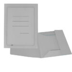 Cartellina 3 lembi con stampa - 200 gr - 25 x 33 cm - cartoncino manilla - grigio - Cartotecnica del Garda - conf. 50 pezzi