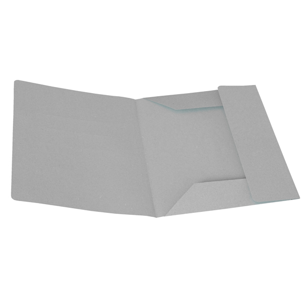 MD_45668 Cartellina 3 lembi - 200 gr - 25 x 33 cm - cartoncino manilla - grigio - Cartotecnica del Garda - conf. 50 pezzi - immagine 1
