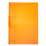 Cartellina con molla Clipper - A4 - PP - trasparente arancio - Fellowes