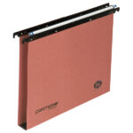 Cartella sospesa Cartesio - cassetto - interasse 38 cm - fondo U - 36 x 25 cm - arancio - Bertesi