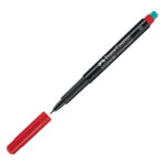 Pennarello Multimark universale permanente con gomma  - punta superfine 0,4mm - rosso - Faber-Castell