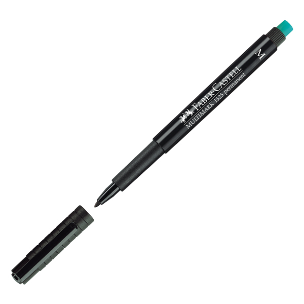 MD_45934 Pennarello Multimark universale permanente con gomma - punta media 1,0mm - nero - Faber-Castell - immagine 1