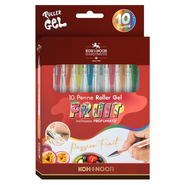 MD_45943 Roller gel colorati - colori fruit - Koh.I.Noor - astuccio 10 roller - immagine 1