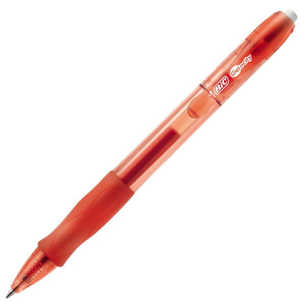 MD_45996 Penna gel a sfera a scatto Gelocity - punta 0,7mm - rosso - Bic - conf. 12 pezzi - immagine 1