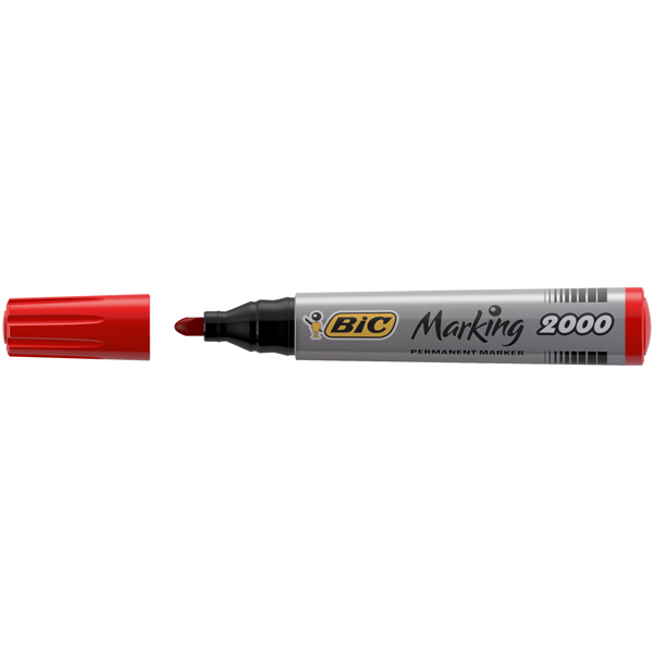 85-Product Open Marcatori permanente Marking a base d'alcool - punta tonda 1,70mm - rosso - Bic - conf. 12 pezzi - immagine 1