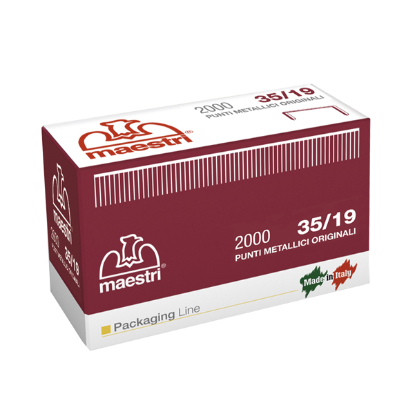 MD_46175 Punti 35/19 - per Romabox - H 19 mm - rame - Romeo Maestri - scatola 2000 pezzi - immagine 1