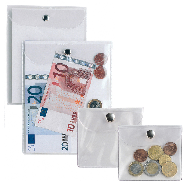 MD_46763 Busta con bottone Press 5E - PVC - 13 x 18 cm - trasparente - Sei Rota - immagine 1