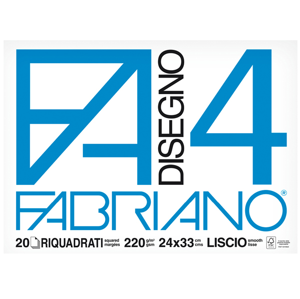 MD_47084 Album F4 - 24 x 33 cm - 20 fogli - 220 gr - liscio squadrato - Fabriano - immagine 1