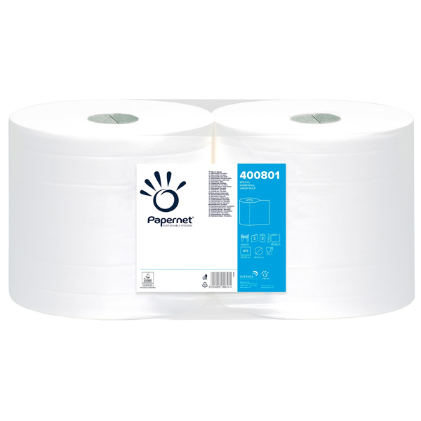 MD_47284 Bobina asciugatutto Special - 2 veli - finitura liscia - 19,5 gr - diametro 25 cm - 26 cm x 293 mt - bianco - Papernet - immagine 1