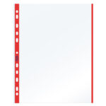 Buste forate con banda colorata - Linear - buccia - 21 x 29,7 cm - rosso - Favorit - conf. 10 pezzi
