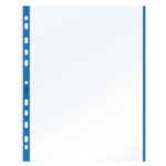 Buste forate con banda colorata - Linear - buccia - 21 x 29,7 cm - blu - Favorit - conf. 10 pezzi
