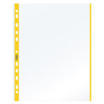 Buste forate con banda colorata - Linear - buccia - 21 x 29,7 cm - giallo - Favorit - conf. 10 pezzi