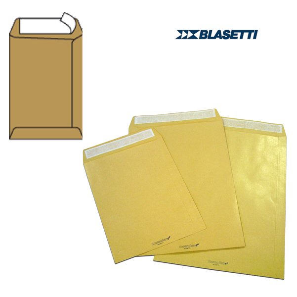 MD_47474 Busta a sacco Monodex - strip adesivo - 23 x 33 cm - 100 gr - avana - Blasetti - conf. 500 pezzi - immagine 1