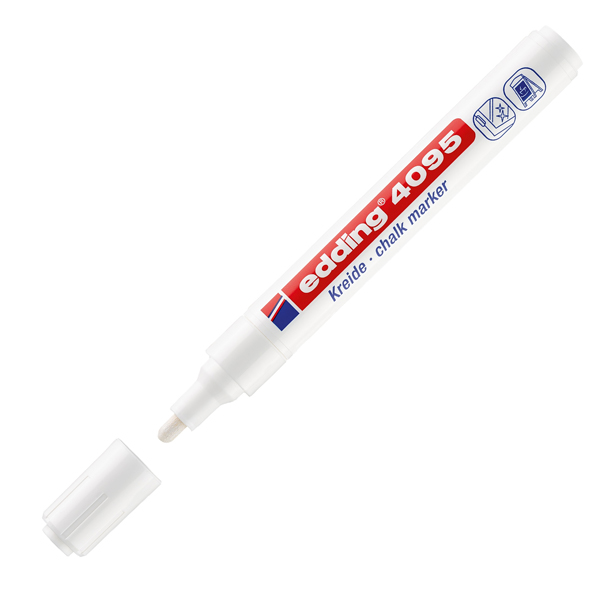 MD_47578 Marcatore a gesso liquido 4095 - punta tonda - da 2 a 3mm - bianco - Edding - immagine 1