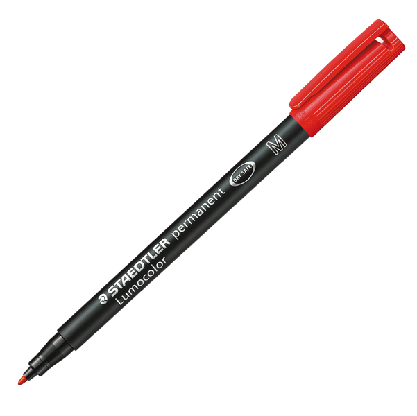 MD_47920 Pennarello Lumocolor Permanent 317 - punta 1,0mm - rosso - Staedtler - immagine 1