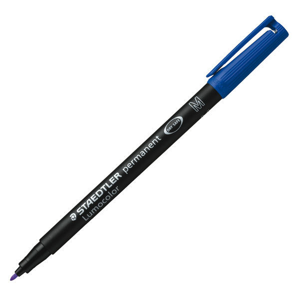 MD_47921 Pennarello Lumocolor Permanent 317 - punta 1,0mm - blu - Staedtler - immagine 1