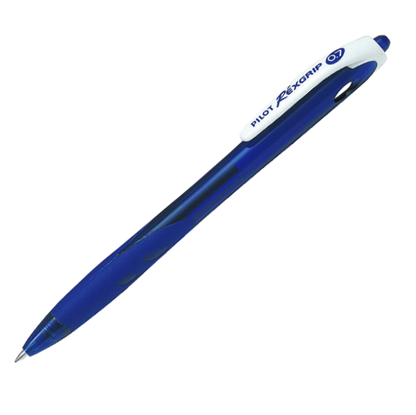 MD_48445 Penna a sfera a scatto Rexgrip Begreen - punta 0,7mm - blu - Pilot - immagine 1