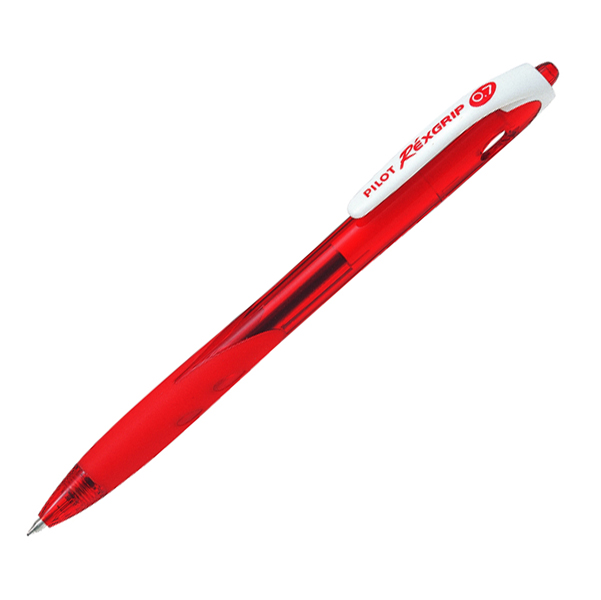 MD_48446 Penna a sfera a scatto Rexgrip Begreen - punta 0,7mm - rosso - Pilot - immagine 1