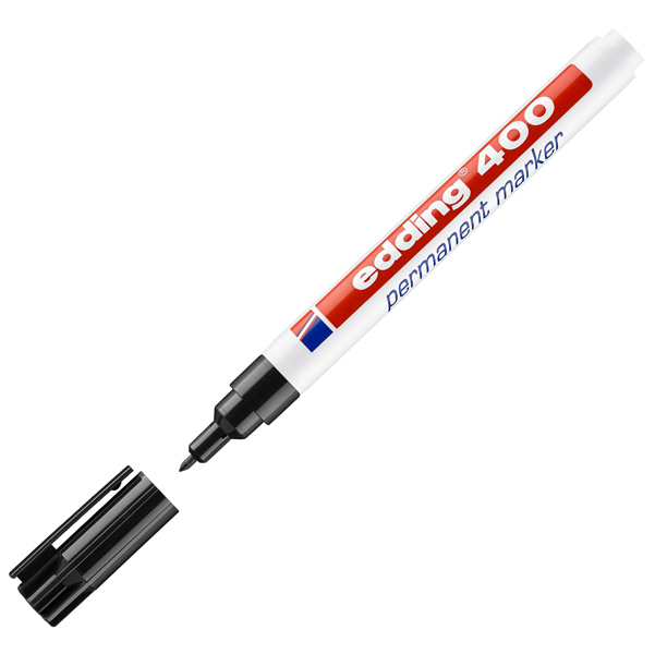 MD_48528 Marcatore permanente 400 - punta tonda - 1 mm - nero - Edding - immagine 1