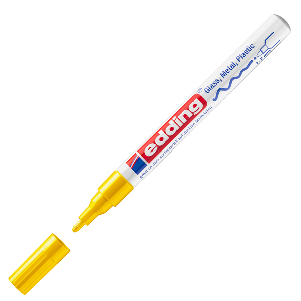 MD_48576 Marcatore permanente a vernice 751 - punta tonda fine - da 1 a 2 mm - giallo - Edding - immagine 1