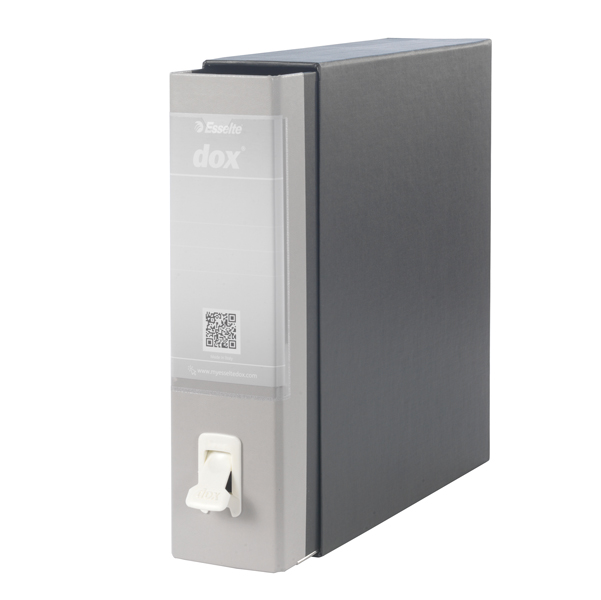 MD_48855 Registratore Dox 1 - dorso 8 cm - commerciale 23 x 29,7 cm - grigio chiaro - Esselte Dox - immagine 1