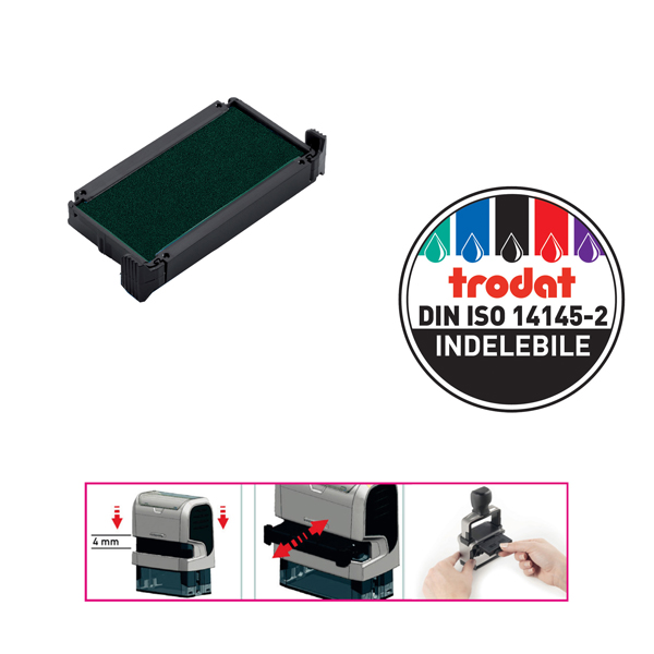 MD_48951 Tampone di ricambio 6/4911 - verde - Trodat - immagine 1