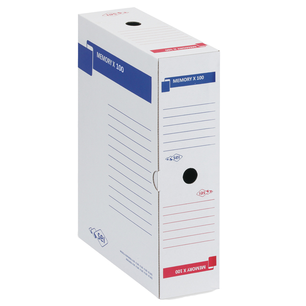 MD_49402 Scatola archivio Memory X100 - 25 x 35 cm - dorso 10 cm - bianco - Sei Rota - immagine 1