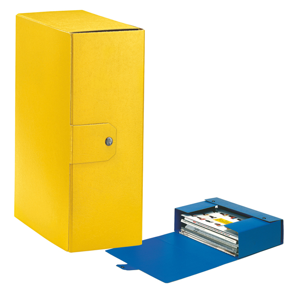 MD_49433 Scatola progetto Eurobox - dorso 12 cm - 25 x 35 cm - giallo - Esselte - immagine 1