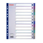 Separatore - 12 tasti - PP traslucido - A4 maxi - 24,5x29,7 cm - multicolore - Esselte