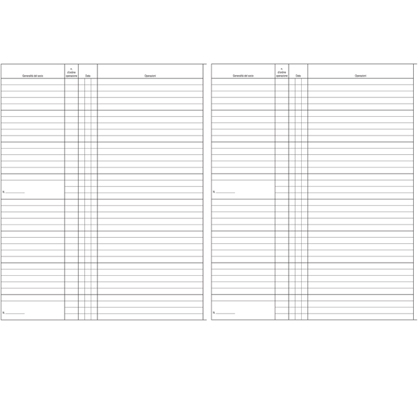 MD_50238 Registro libro soci SPA/SRL - 31 x 24,5 - 47pg - numerate - Edipro - immagine 1