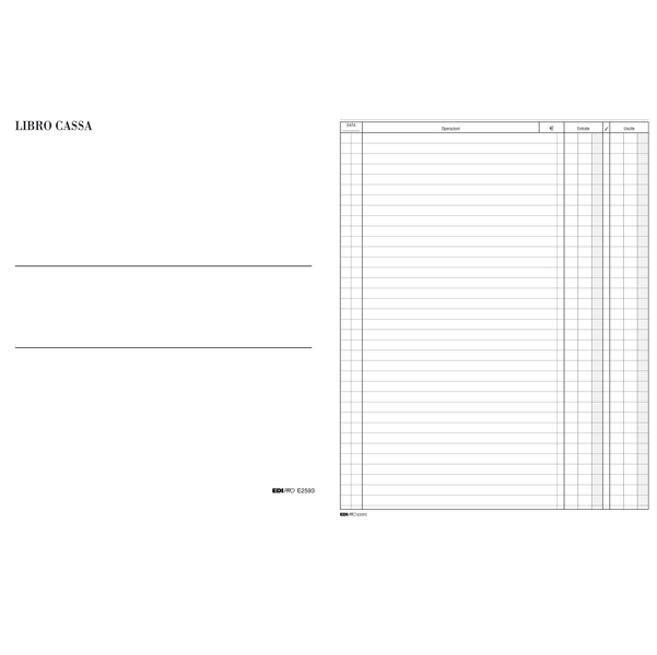 MD_50244 Libro cassa - 31 x 24,5cm - 100 fogli - Edipro - immagine 1