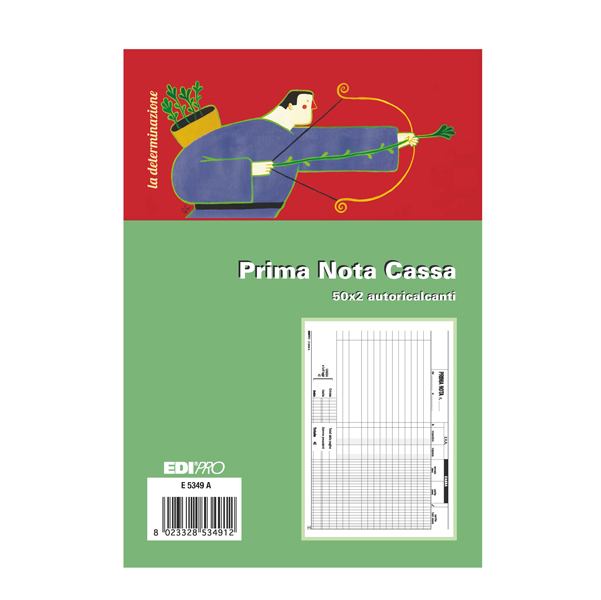 MD_50271 Blocco prima nota cassa - 50/50 fogli autoricalcanti - 14,8 x 23cm - Edipro - immagine 1