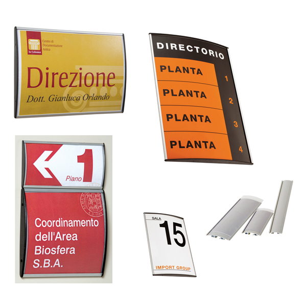 MD_50473 Targa da parete Arkos - 15 x 21 cm - profilo silver - Studio T - immagine 1
