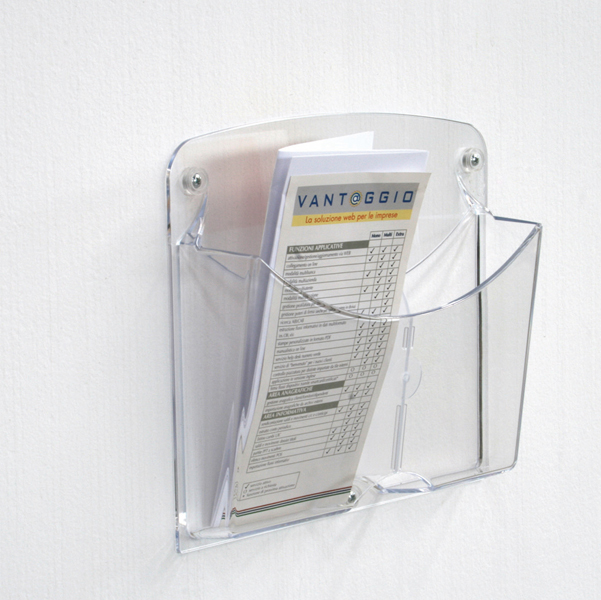 MD_50508 Portariviste da parete Ice - 2 tasche 1/3 A4 - Tecnostyl - set 2 pezzi - immagine 1