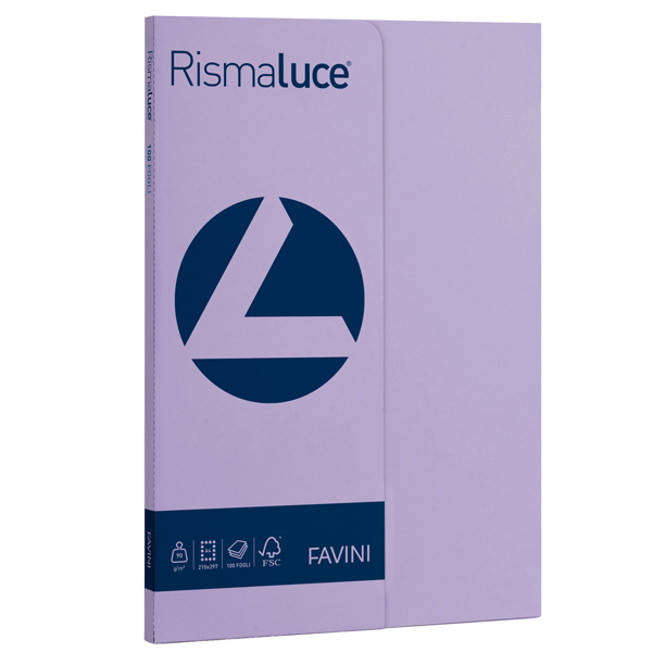 MD_50571 Carta Rismaluce Small - A4 - 90 gr - viola 49 - Favini - conf. 100 fogli - immagine 1