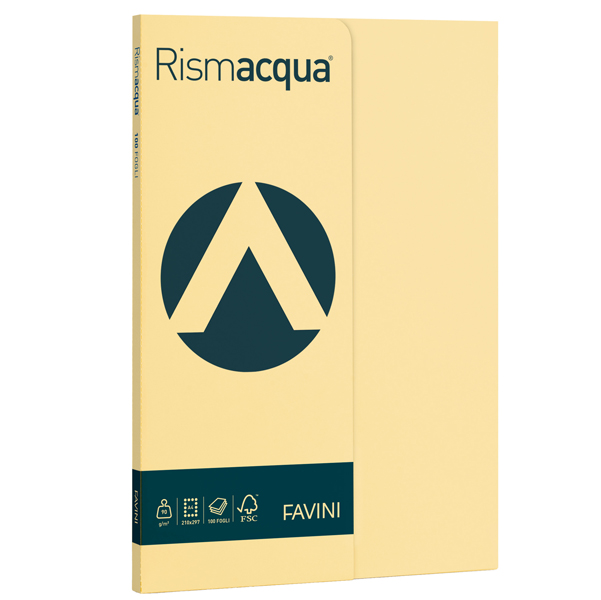 MD_50585 Carta Rismacqua Small - A4 - 90 gr - camoscio 02 - Favini - conf. 100 fogli - immagine 1