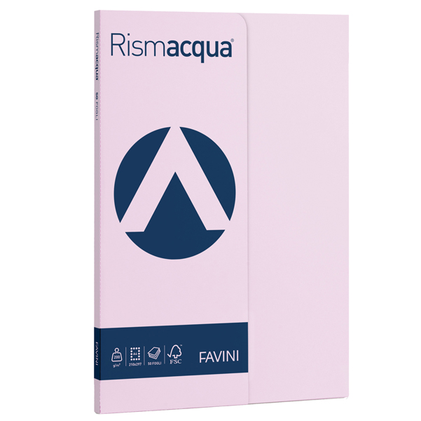 MD_50598 Carta Rismacqua Small - A4 - 200 gr - lilla 06 - Favini - conf. 50 fogli - immagine 1