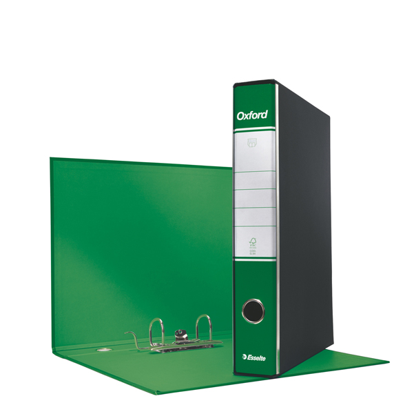 MD_50919 Registratore Oxford G84 - dorso 5 cm - protocollo 23 x 33 cm - verde - Esselte - immagine 1