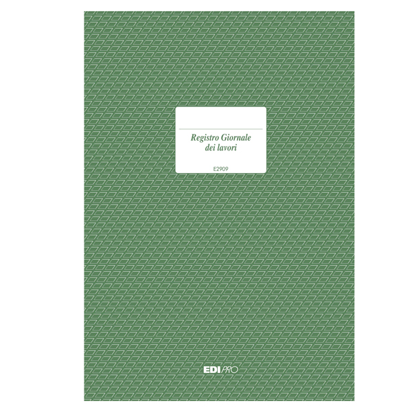 MD_51251 Registro giornale lavori - 31 x 21cm - 47pg - numerate - Edipro - immagine 1