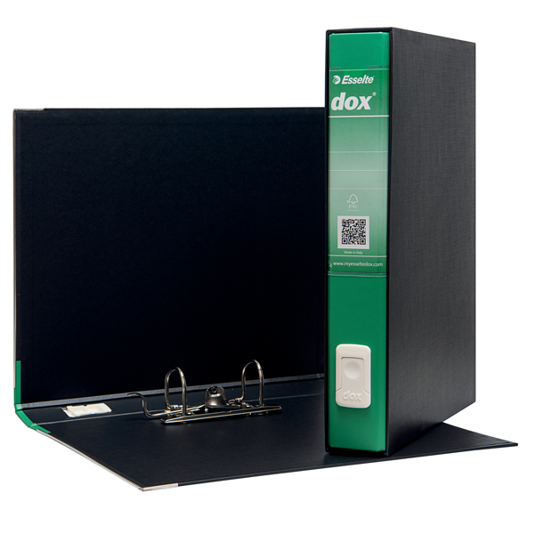 MD_51260 Registratore Dox 5 - dorso 5 cm - protocollo 23 x 34 cm - verde - Esselte Dox - immagine 1