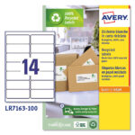 Etichette adesive - in carta riciclata - permanenti - 99,1 x 38,1 mm - 14 et/fg - 100 fogli - bianco - Avery