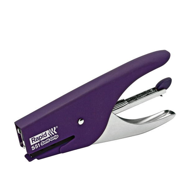 MD_53153 Cucitrice a pinza Rapid Supreme S51 Soft Grip - viola - Rapid - immagine 1