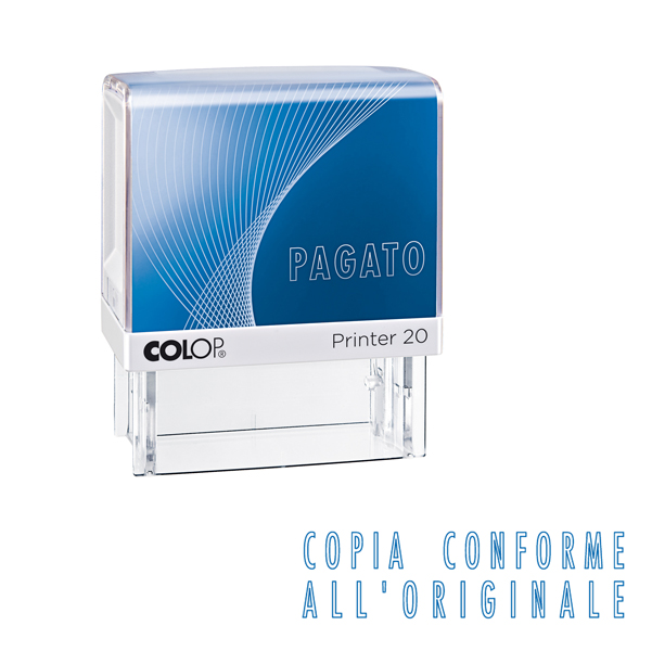 MD_53185 Timbro Printer 20/L G7 - COPIA CONFORME - 1,4 x 3,8 cm - autoinchiostrante - Colop - immagine 1