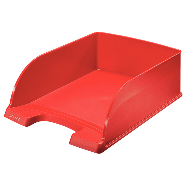 MD_53619 Vaschetta portacorrispondenza Leitz Plus Jumbo - 25,5 x 10,3 x 36 cm - rosso - Leitz - immagine 1