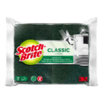 Spugna Classic - 14,2x2,4x11,5 cm - giallo/verde - Scotch-Brite - conf. 2 pezzi