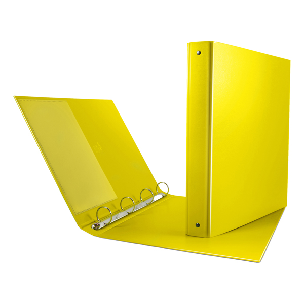 MD_53790 Raccoglitore Nettuno - 22 x 30 cm - 4 anelli a R 30 mm - dorso 3,5 cm - giallo - Sei Rota - immagine 1