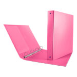 Raccoglitore Nettuno - 22 x 30 cm - 4 anelli a R 30 mm - dorso 3,5 cm - rosa - Sei Rota