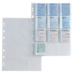 Buste forate Atla MA - 21 x 29,7 cm - PP - porta matrici assegni - 12 spazi 65 x 72mm  -  liscio - Sei Rota - conf. 10 pezzi