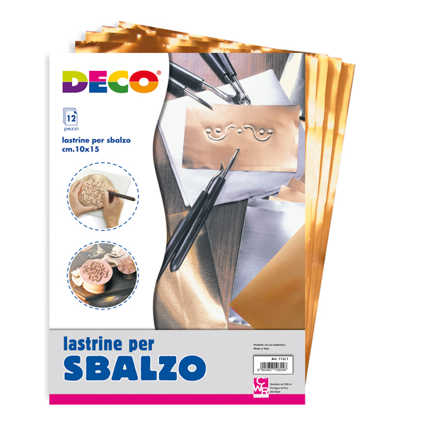 MD_54112 Lastre alluminio/rame - 20 x 30 cm - Deco - conf.12 pezzi - immagine 1